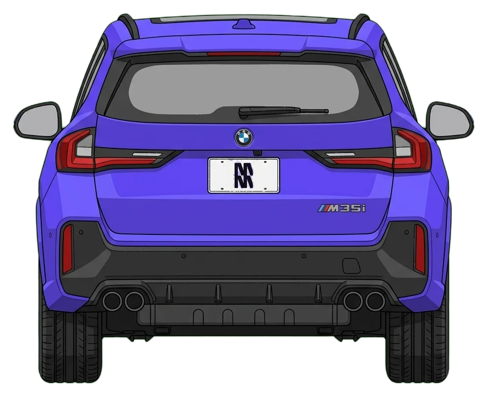 2025 BMW X1 xDrive28i rear elevation sprite
