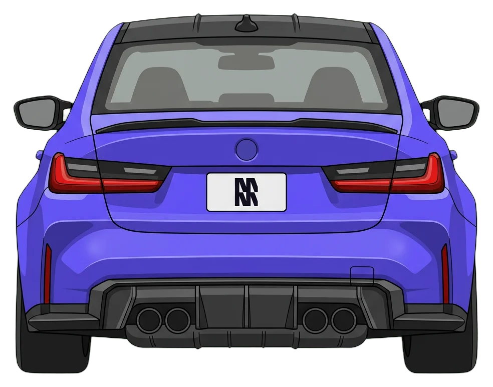 2021 BMW M3 Competition 4DR RWD Sedan rear elevation sprite