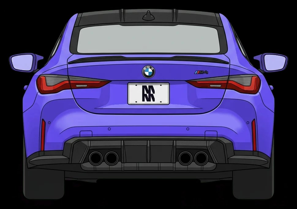 2021 BMW M4 Competition 2DR RWD Coupe rear elevation sprite