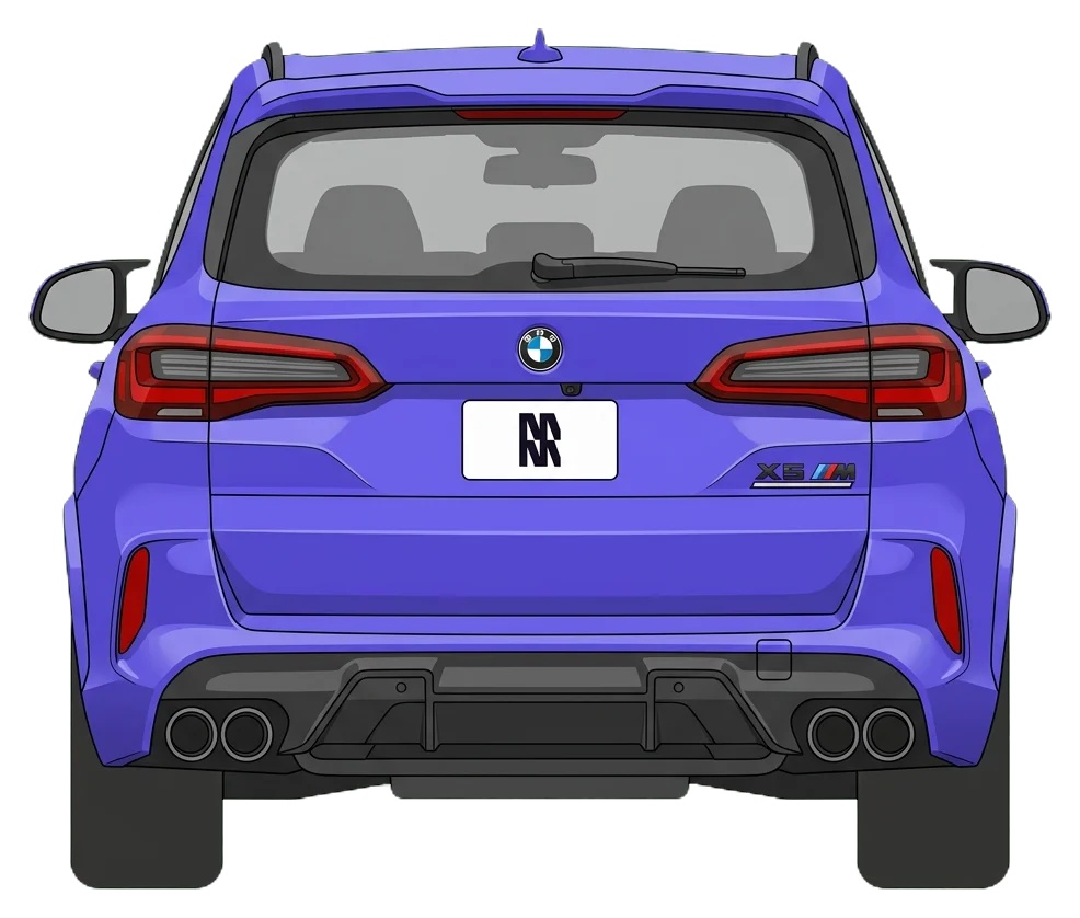 2024 BMW X5 M60i rear elevation sprite