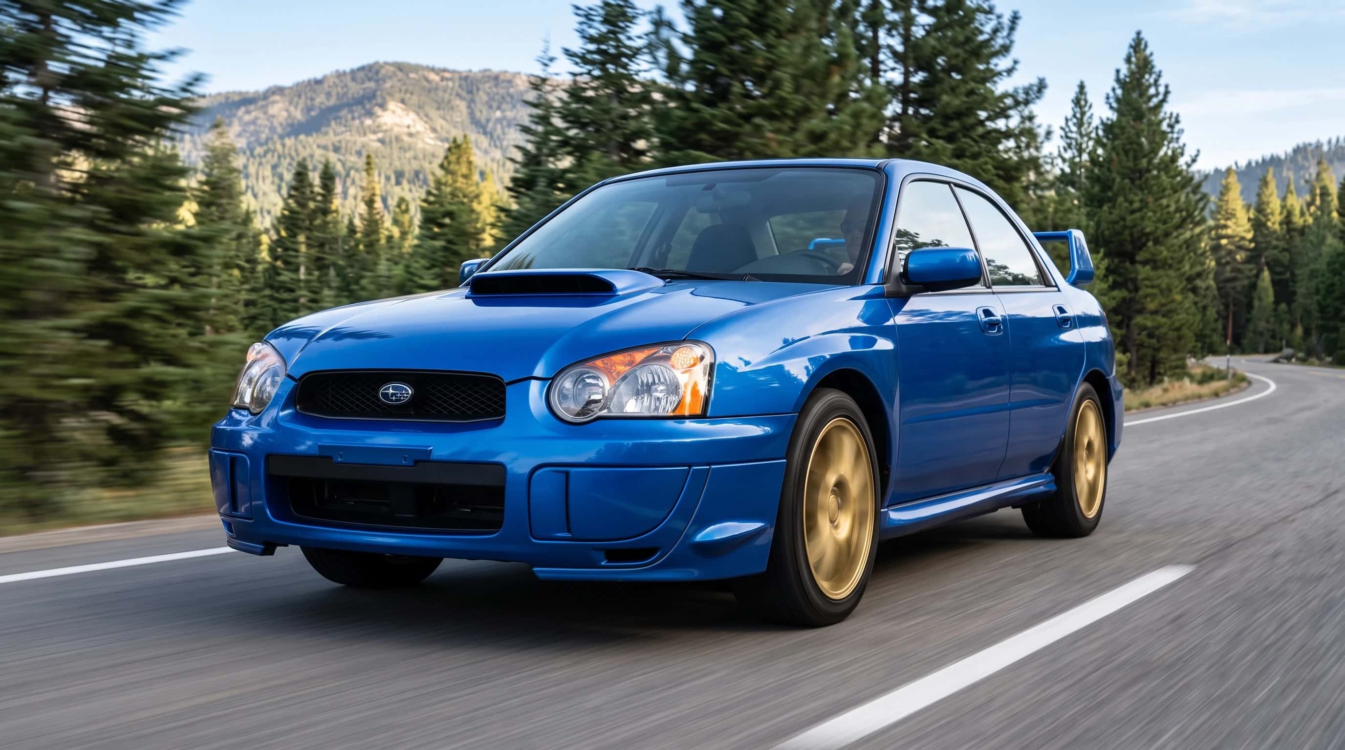 2004 Subaru Impreza Base With Gold-Painted Wheels 4DR AWD Sedan
